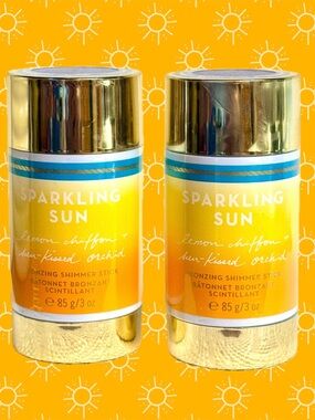SPARKLING SUN Shimmer Bronzing Stick X2 Victoria's Secret Lemon Paradise NEW SET